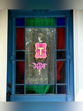 Beautiful handmade door wreath by me :) letter T